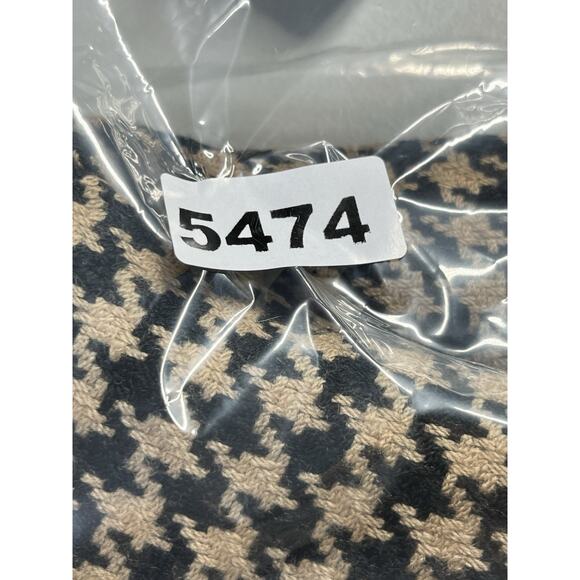 VTG Jones New York Petite Wool Pencil Skirt Houndstooth 6P Tan Black Career Work - Picture 8 of 8